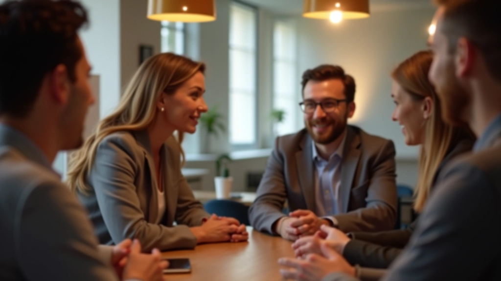 Profissionais em reunião de desenvolvimento